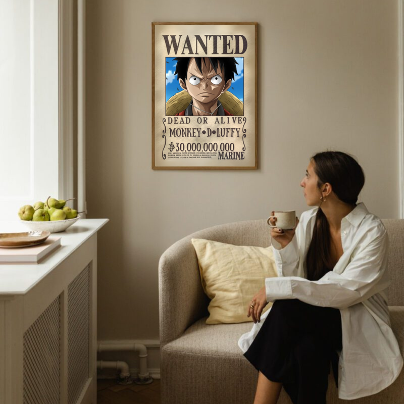 One Piece Poster Luffy Wanted