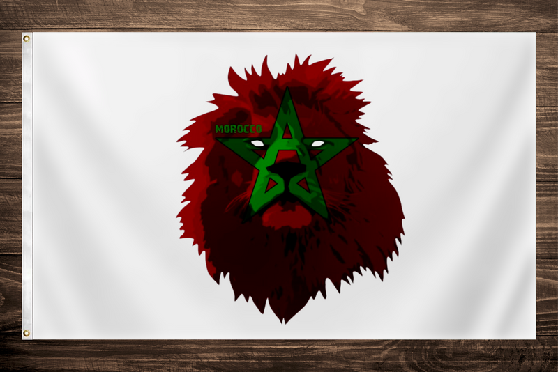 Drapeau Maroc Lion-Homarena